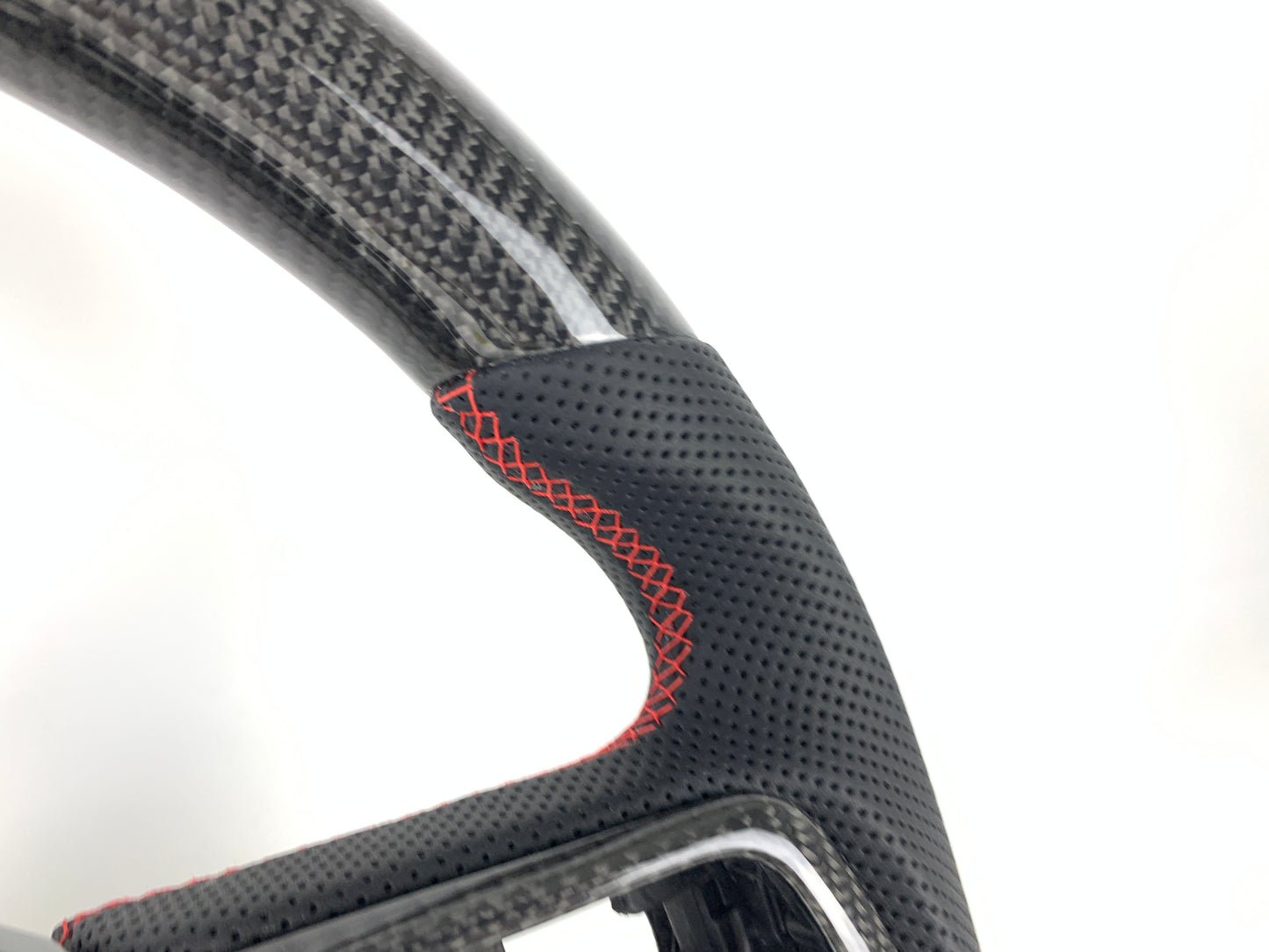 FOR 2018-2023 JEEP WRANGLER JL GLADIATOR CARBON FIBER & LEATHER STEERING WHEEL