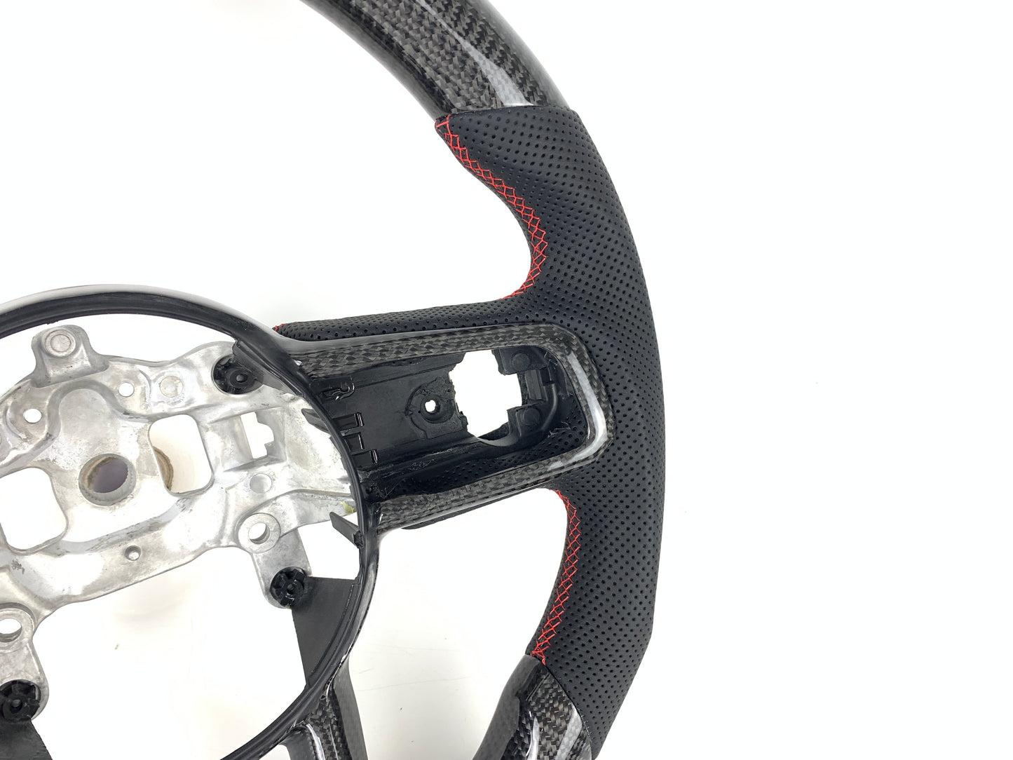 FOR 2018-2023 JEEP WRANGLER JL GLADIATOR CARBON FIBER & LEATHER STEERING WHEEL