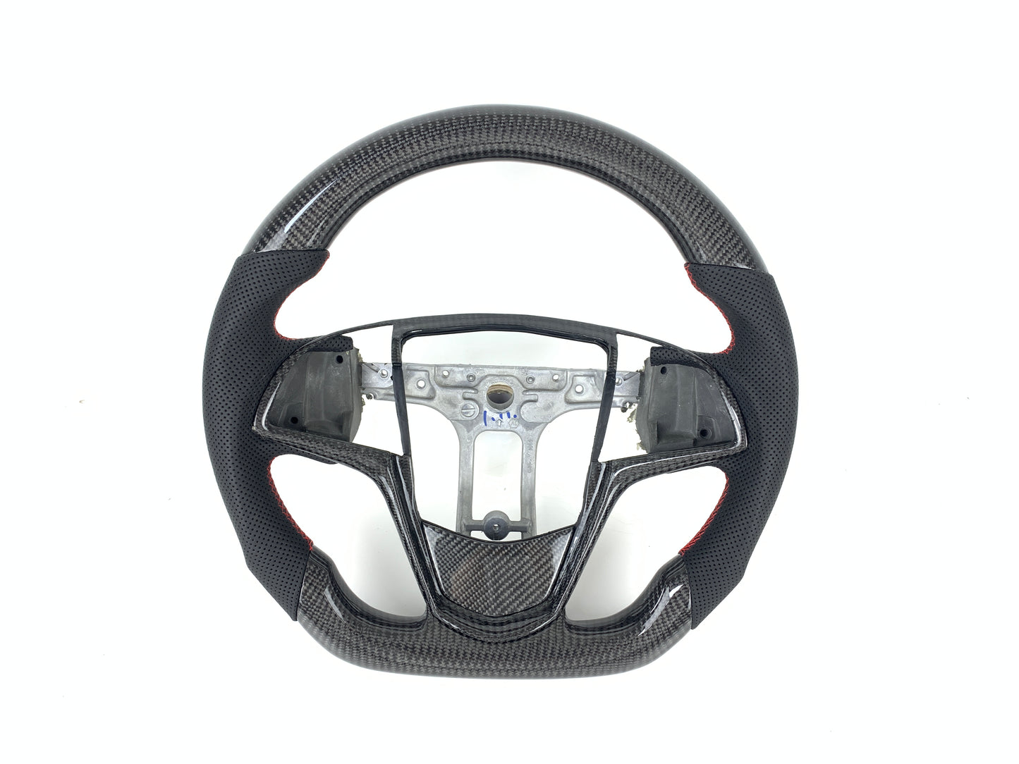FOR 2013-2019 CADILLAC ATS/ATS V CARBON FIBER & LEATHER STEERING WHEEL