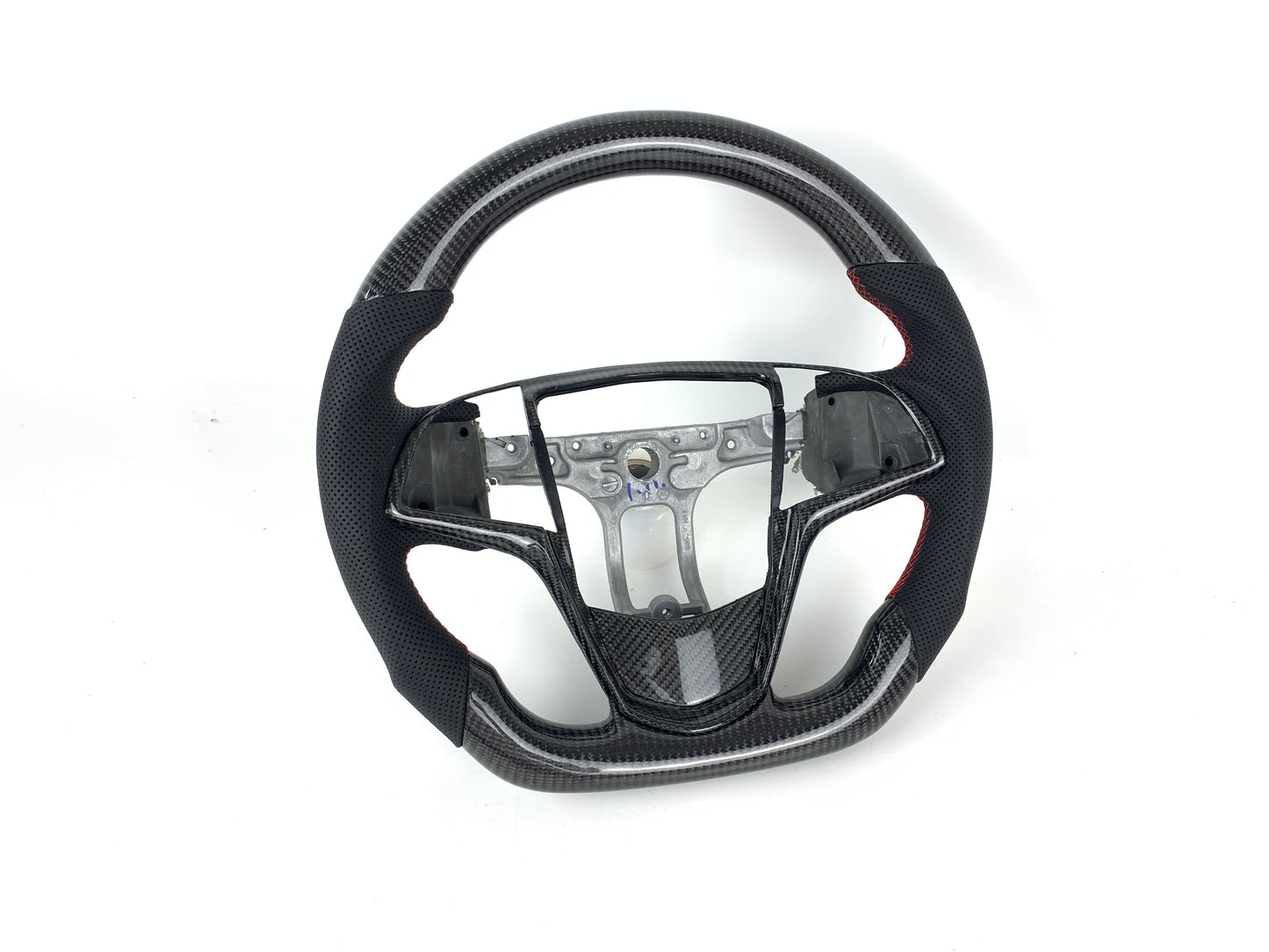 FOR 2013-2019 CADILLAC ATS/ATS V CARBON FIBER & LEATHER STEERING WHEEL