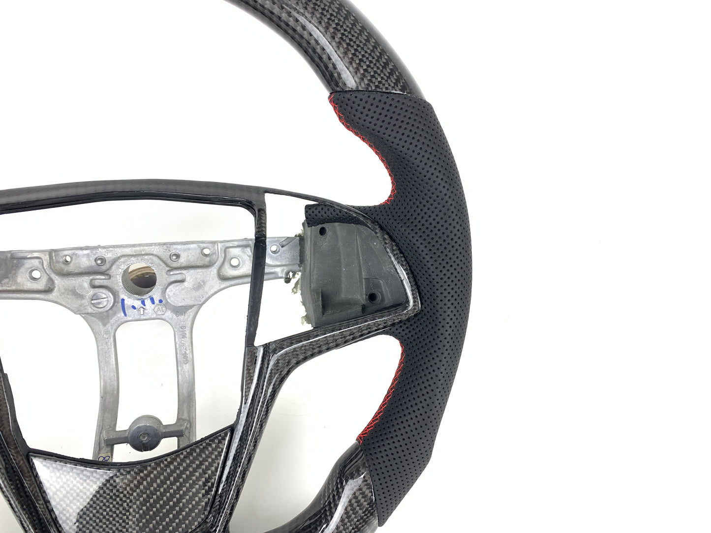 FOR 2013-2019 CADILLAC ATS/ATS V CARBON FIBER & LEATHER STEERING WHEEL