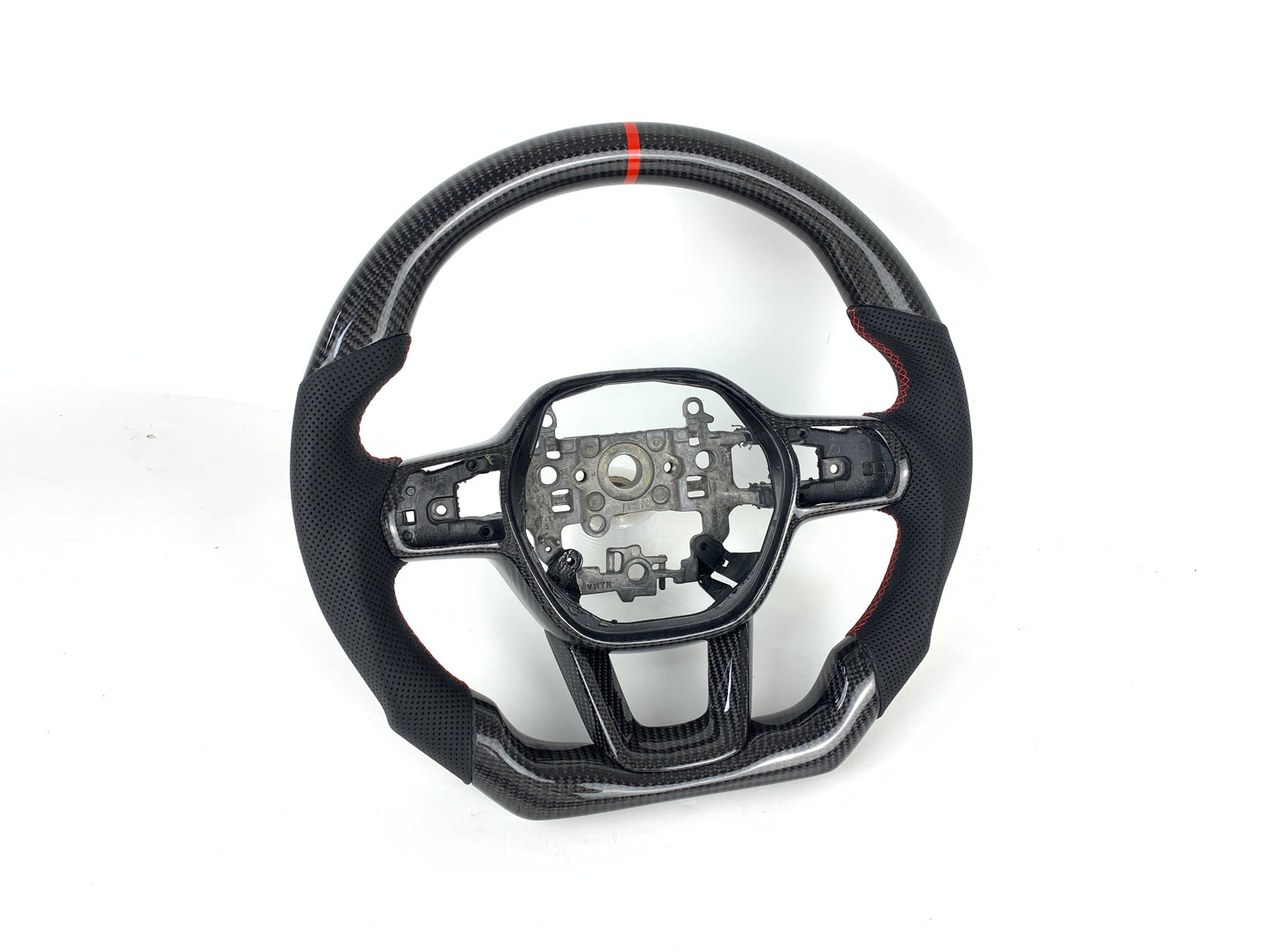 FOR 2022-2024 HONDA CIVIC CARBON FIBER & LEATHER STEERING WHEEL