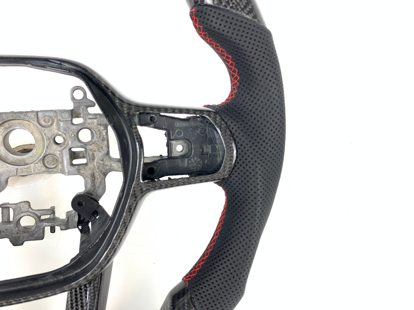 FOR 2022-2024 HONDA CIVIC CARBON FIBER & LEATHER STEERING WHEEL