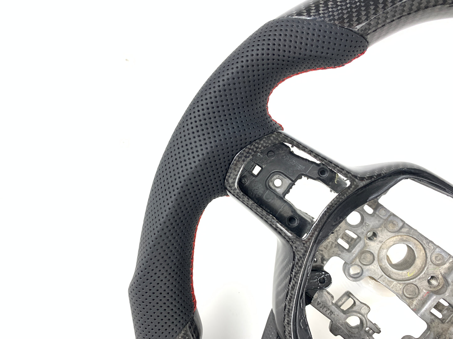 FOR 2022-2024 HONDA CIVIC CARBON FIBER & LEATHER STEERING WHEEL