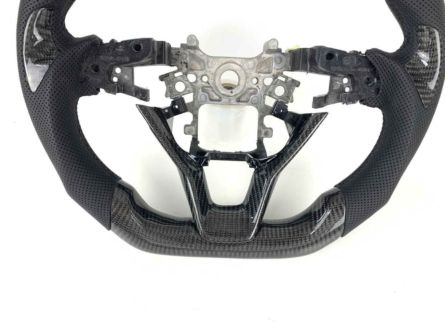 FOR 2018-2022 HONDA ACCORD CARBON FIBER & LEATHER STEERING WHEEL