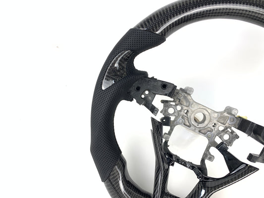 FOR 2018-2022 HONDA ACCORD CARBON FIBER & LEATHER STEERING WHEEL