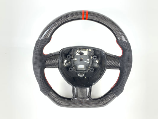 FOR 2005-2012 FORD FOCUS MK2/ST CARBON FIBER & LEATHER STEERING WHEEL
