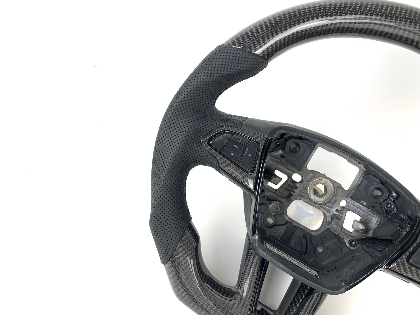 FOR 2015-2018 FORD FOCUS MK3/RS/ST CARBON FIBER & LEATHER STEERING WHEEL