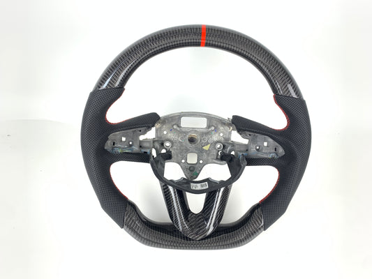 FOR 2020-2023 CADILLAC CT4/CT5 CARBON FIBER & LEATHER STEERING WHEEL