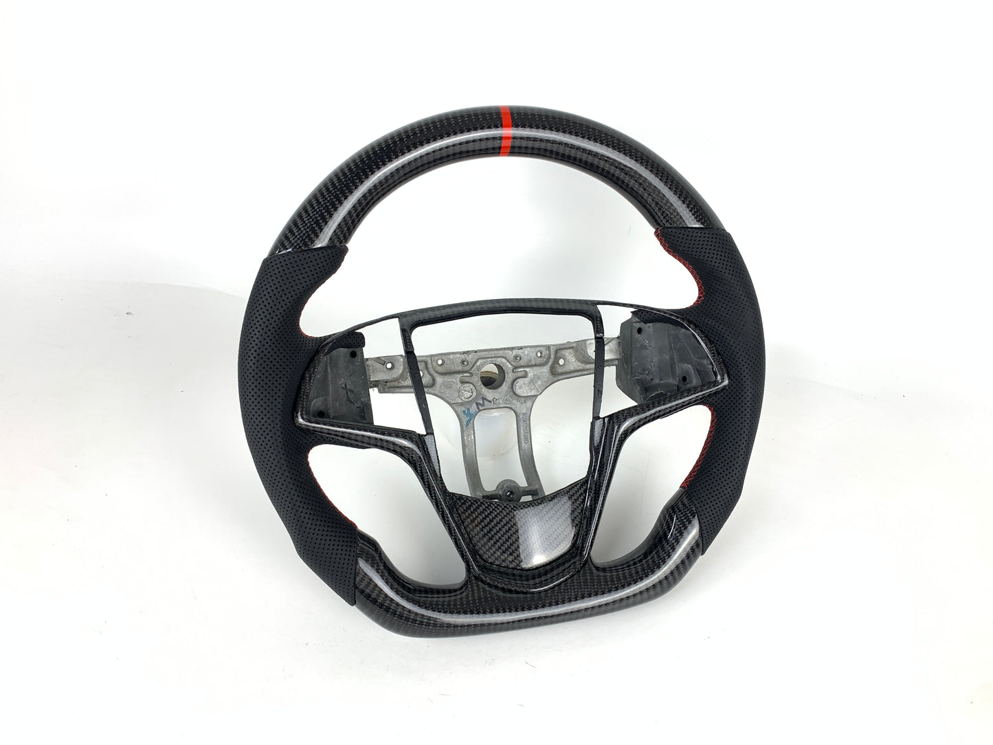FOR 2013-2019 CADILLAC ATS CARBON FIBER & LEATHER STEERING WHEEL