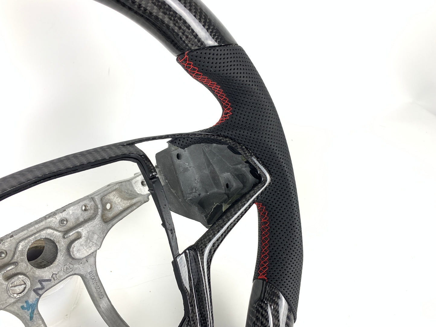 FOR 2013-2019 CADILLAC ATS CARBON FIBER & LEATHER STEERING WHEEL