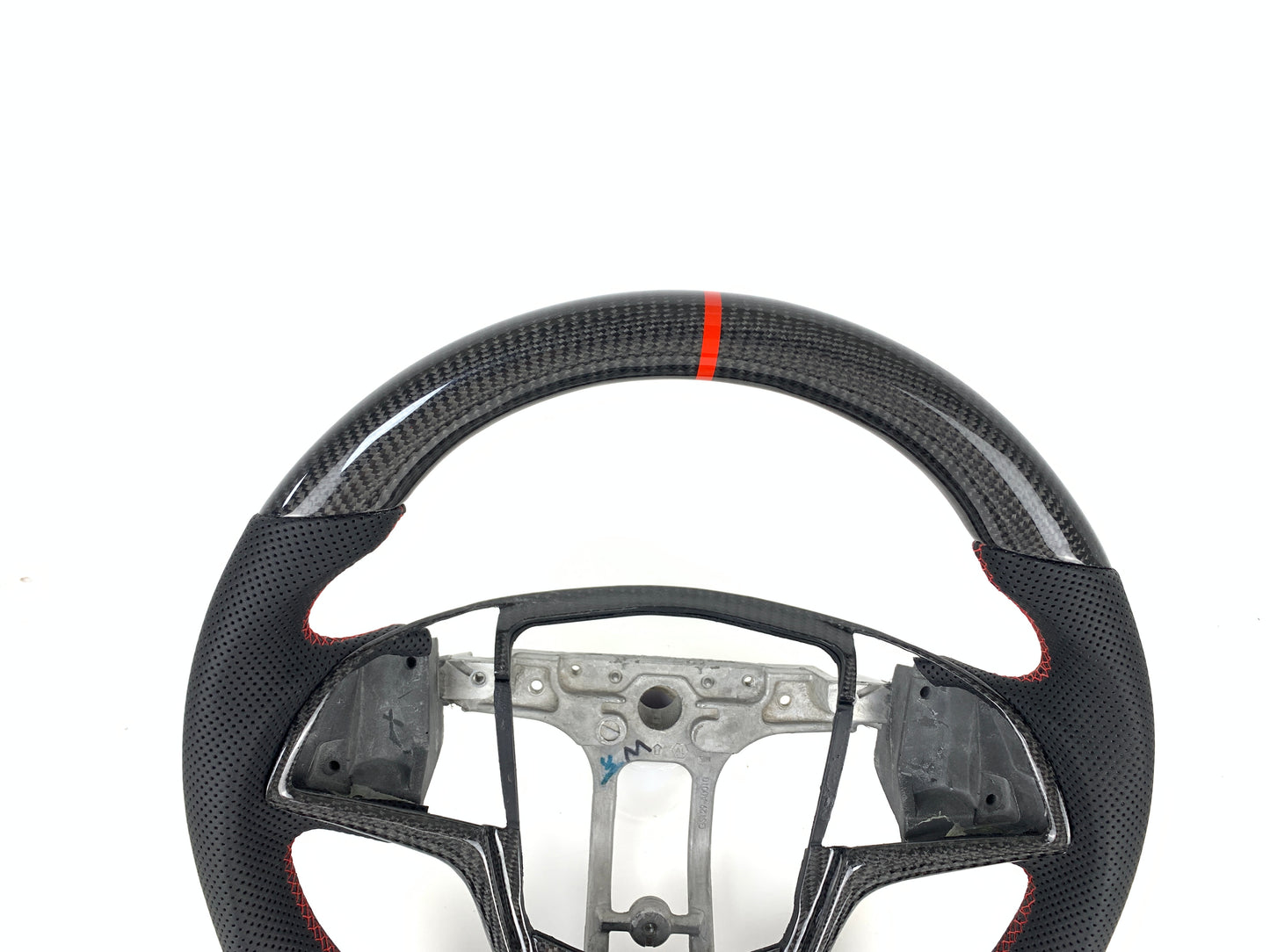 FOR 2013-2019 CADILLAC ATS CARBON FIBER & LEATHER STEERING WHEEL