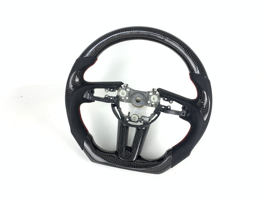 FOR 2019-2023 MAZDA3 CARBON FIBER & LEATHER STEERING WHEEL