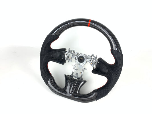 FOR 2013-2017 INFINITI Q50 CARBON FIBER & LEATHER STEERING WHEEL