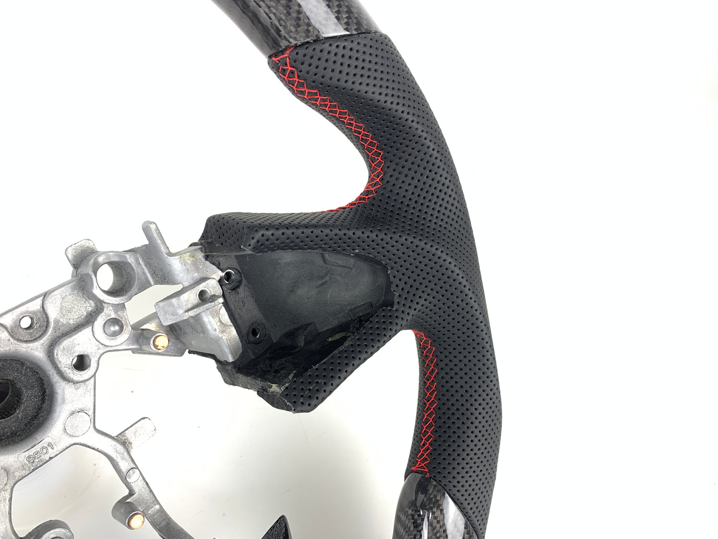 FOR 2013-2017 INFINITI Q50 CARBON FIBER & LEATHER STEERING WHEEL