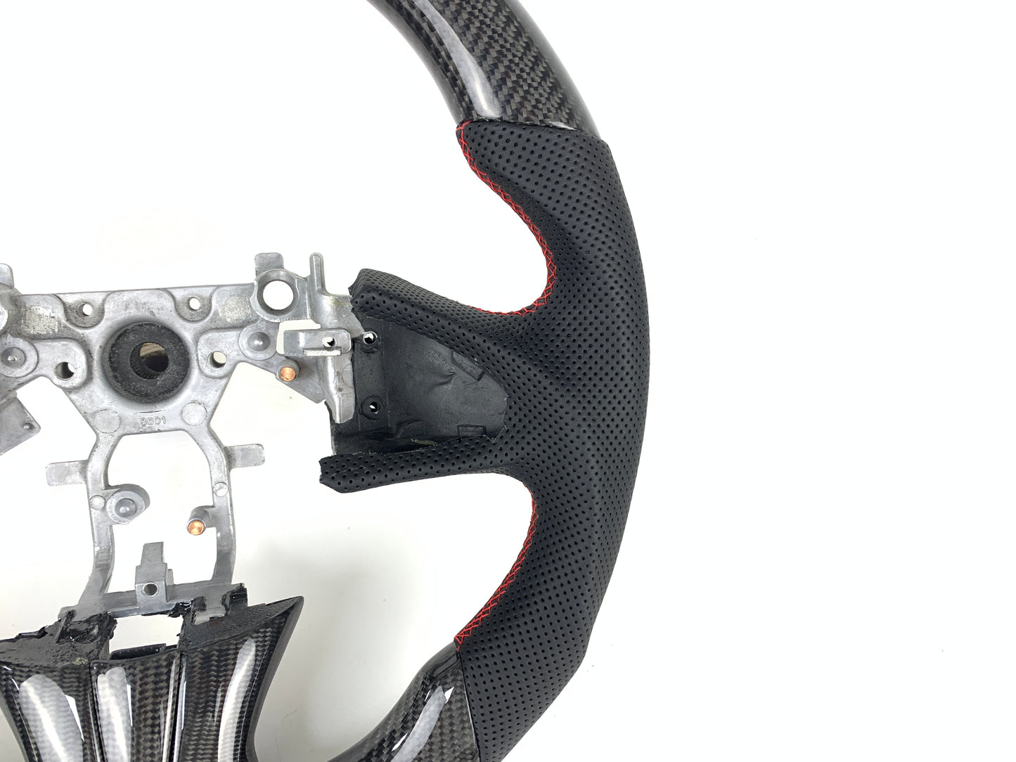 FOR 2013-2017 INFINITI Q50 CARBON FIBER & LEATHER STEERING WHEEL