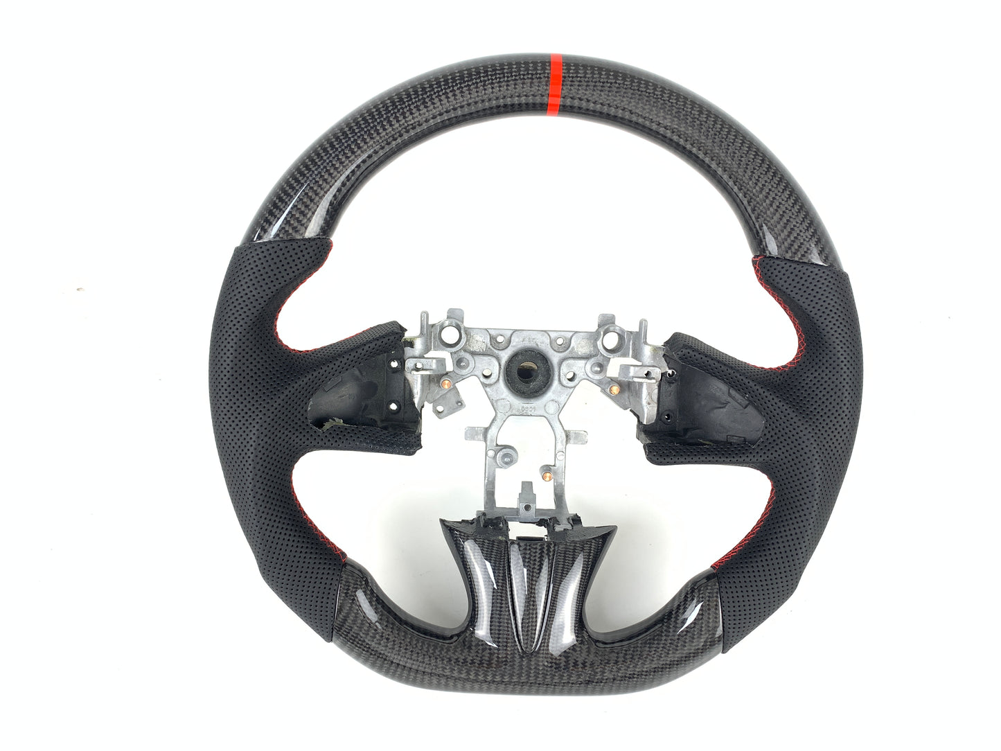 FOR 2013-2017 INFINITI Q50 CARBON FIBER & LEATHER STEERING WHEEL