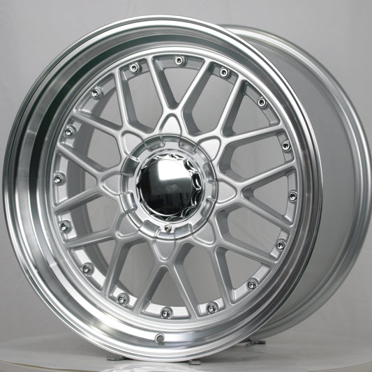 BTS-03 | Silver Machined Lip + Chrome Rivets wheels
