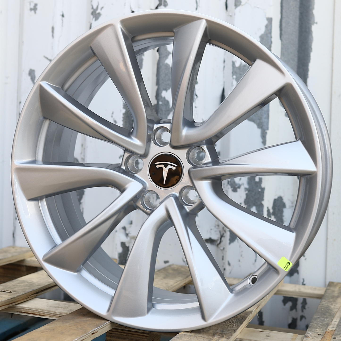 19x8.5" Silver Stiletto Style Wheels (5x114.3) Fits Tesla Model 3 & Model Y AWD/RWD, Long Range & Performance