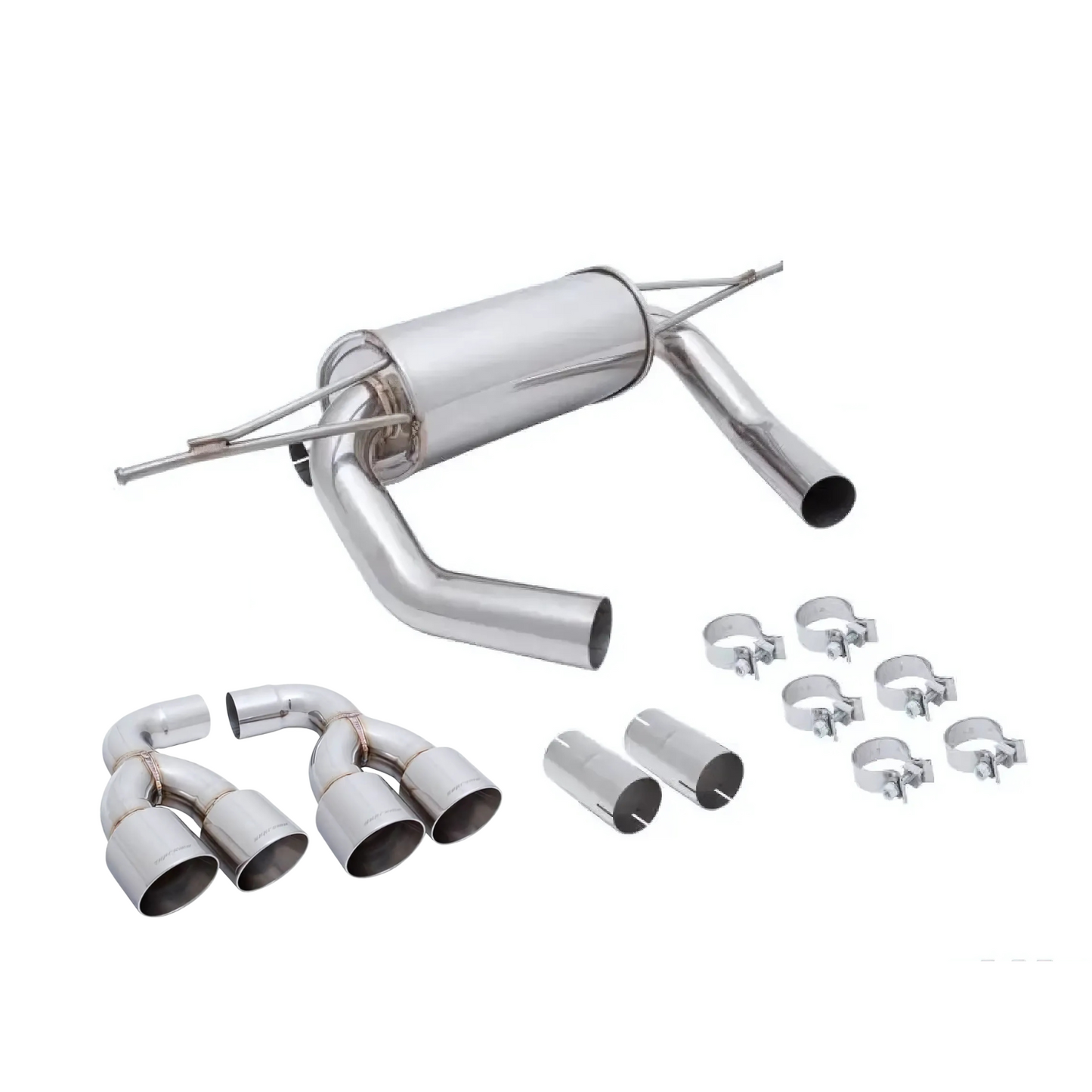 Megan Racing Supremo Axle Back Exhaust System Stainless Tip for 15-20 BMW M3 F80/M4 F82