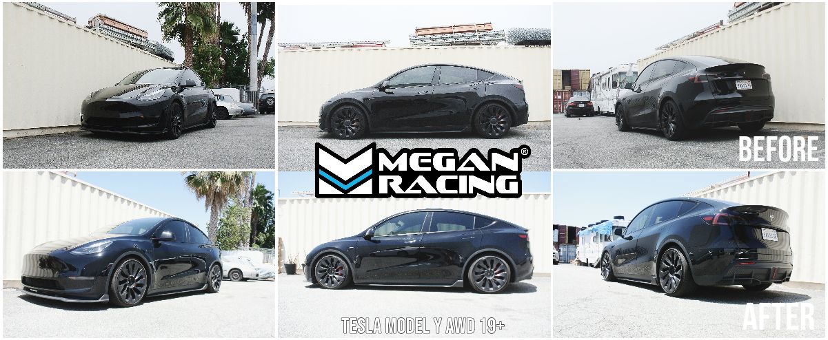 Megan Racing Front/Rear Street-Version Lowering Springs Kit For 19-24 Tesla Model Y AWD