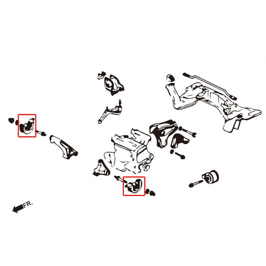 Megan Racing Lower Hardened Engine Mounts for Honda Civic 92-00 – MRS-HA-0441