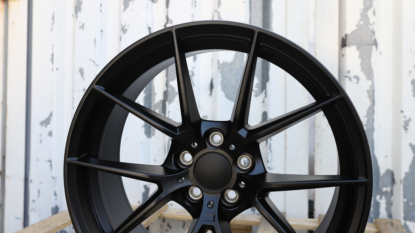 18x8"/18x9" Satin Black 763M Style Wheels (5x120) Fits BMW E90 F30 E60 F10 3 5 7 Series X5 X6