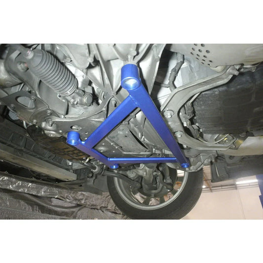 Megan Racing Front Lower Subframe H-Bracket Brace Bar For 09-21 Nissan 370Z/07-13 Infiniti G37 - Red - SB-HBIG07-R