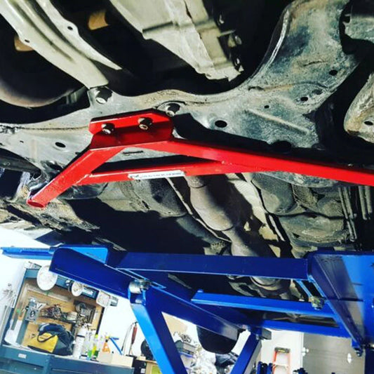 Megan Racing Front Lower Red Subframe H-Bracket Brace Bar For 03-18 Corolla 4Dr