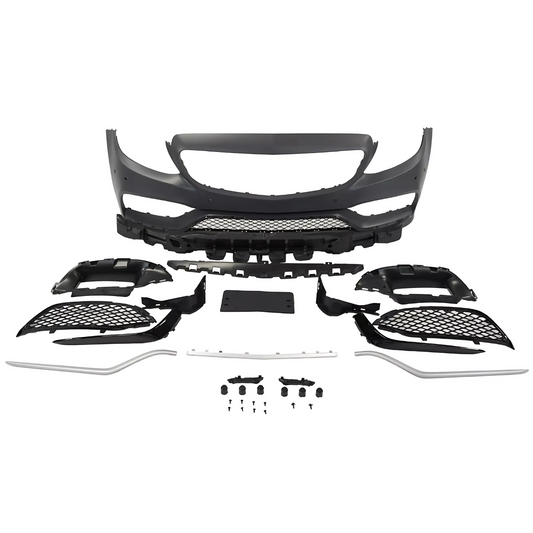 FOR 2015-2021 MERCEDES-BENZ W205 C CLASS, PRE-FACELIFT C63 AMG STYLE FRONT BUMPER