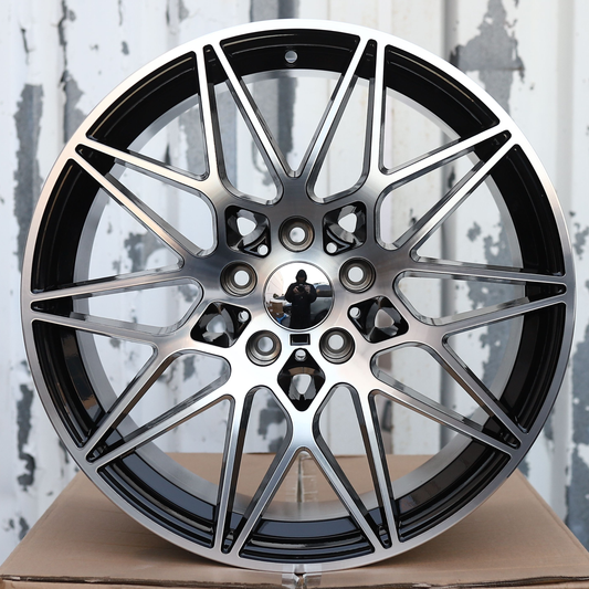 19" Black Machine 666M Style (5x120) Wheels Fits BMW F30 F10 G30 E90 3 5 7 Series X5 X6