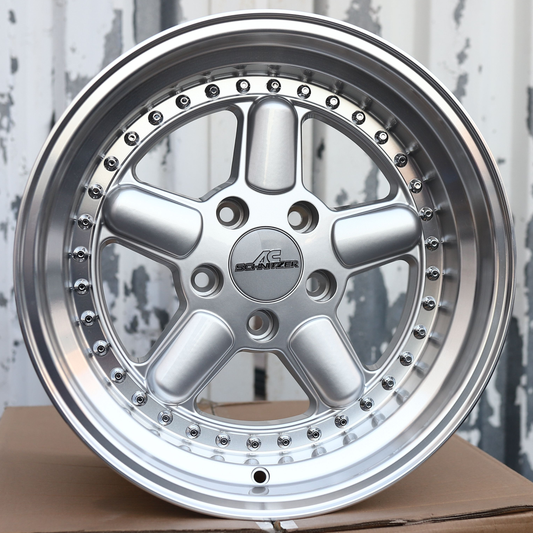 17" Silver Machine Lip AC Schnitzer Type 1 Wheels (5x120) Fits BMW E30 E36 E39 E38 E53