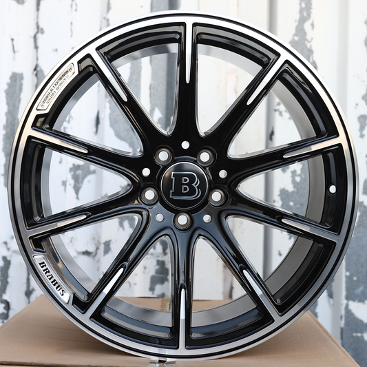 20" Black Machine Mercedes BRABUS Style Wheels (5x112) Fits C-Class E-Class S-Class GLC GLE