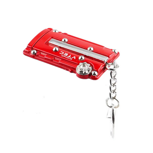 B16 HONDA VTEC DOHC Red Engine Valve Cover Keychain