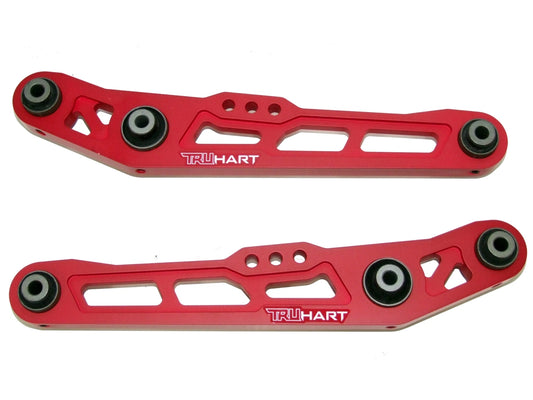TruHart Rear Red Lower Control Arms for 88-95 Honda Civic/ 88-91 CRX