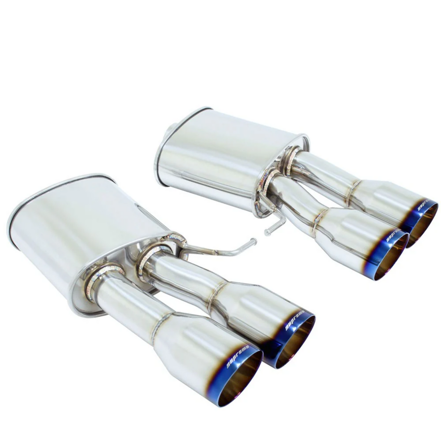 Megan Racing Supremo Axle Back Exhaust System Burnt Blue Tip for 2011-2016 BMW M5 F10