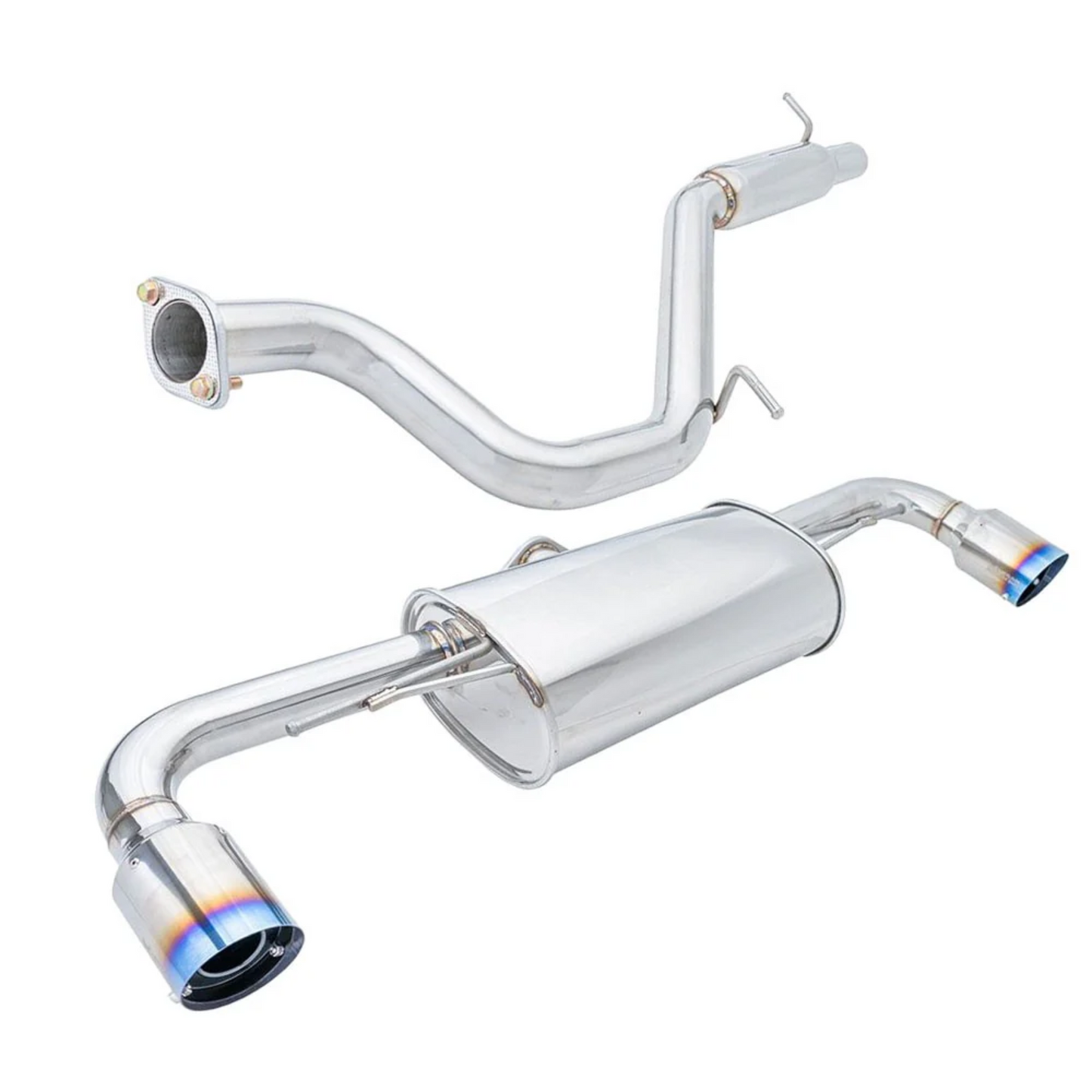 Megan Racing RS Stainless Axle Back Exhaust System Blue Ti-Tip for 2008-2009 Audi TT Quattro 3.2L