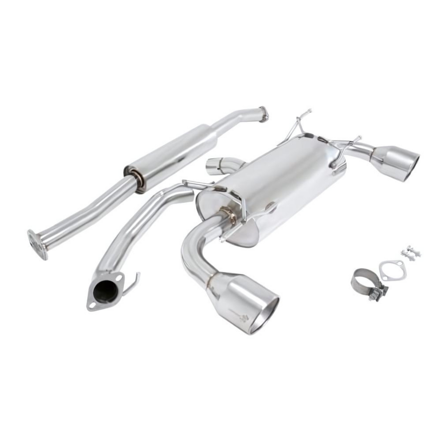 Manzo Polish Rear CBS Exhaust System For 13+ Scion FR-S/ Subaru BRZ/ Toyota 86 2.0L H4 DOHC