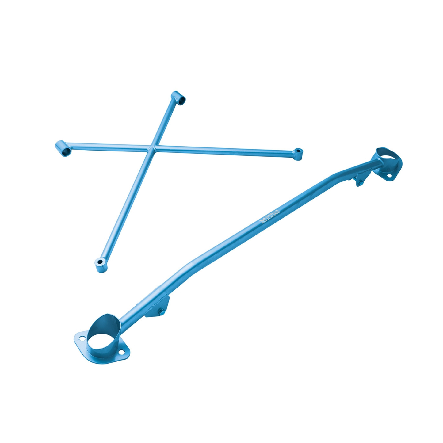 Megan Racing Race Spec Blue Front X-Brace Tower Bar For 99-09 Honda S2000 AP1 AP2 w/Aftermarket Intake