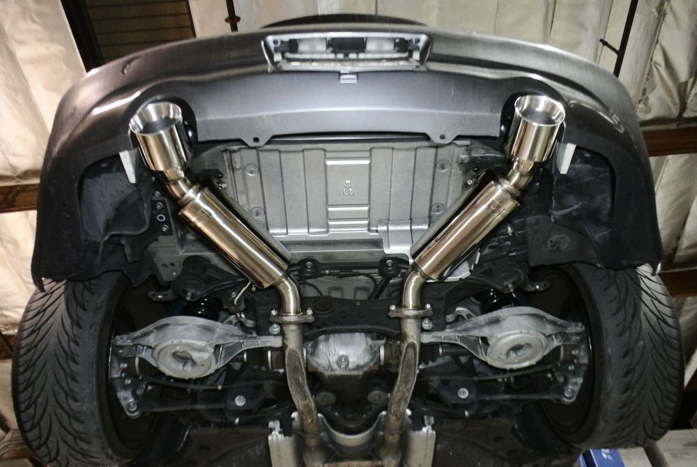 Megan Racing Exhaust Infiniti G37 Coupe (08-15) Q60 (14-15) Dual Muffler Axle Back w/ Burnt Tip