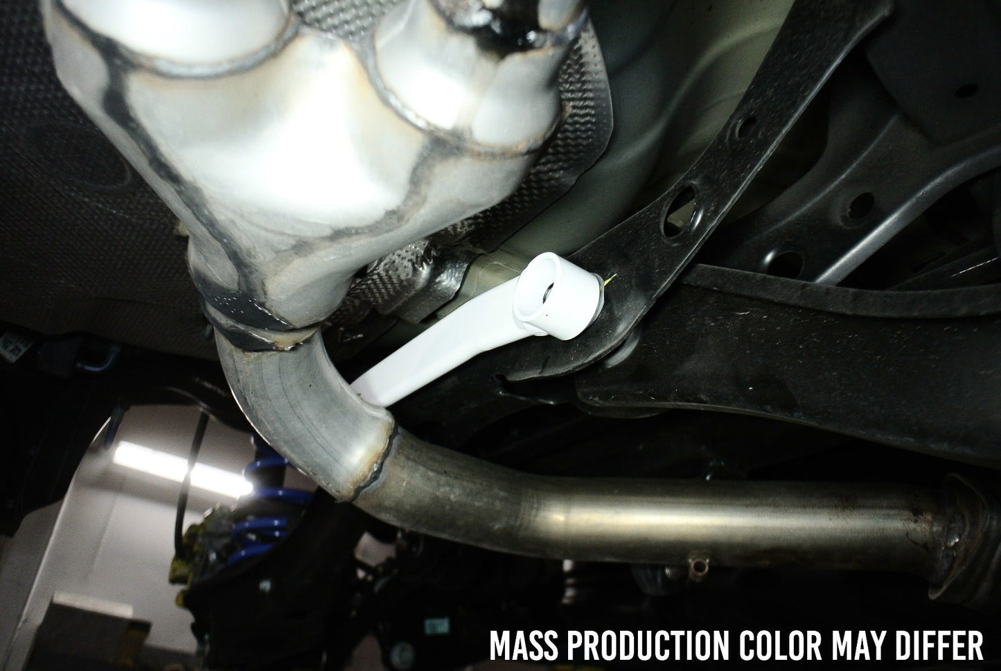 Megan Race Spec Blue Rear Lower Strut Bar Brace For 17-20 Hyundai Elantra Sport w/Multi-Link (AD 6th Gen)