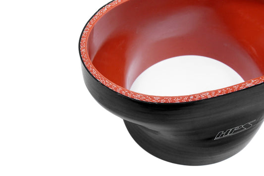 HPS Oval to Round Silicone Reducer Coupler Hose for Ford 60mm Throttle Body (M-9926-MSVT) to 3" Tubing, Black