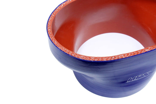 HPS Oval to Round Silicone Reducer Coupler Hose for Ford 55mm Throttle Body (M-9926-MGT) to 4" Tubing, Blue