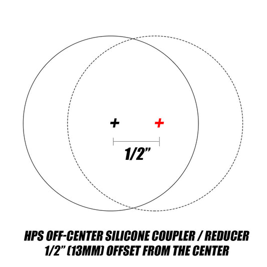 HPS 1-1/4" - 1-1/2" (32mm - 38mm) Silicone Offset Reducer Coupler Hose, 3" Long, High Temp 4-ply Reinforced, Black