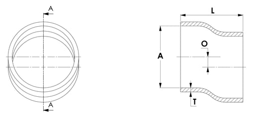 HPS 2.75" ID, 6" Long, High Temp 4-ply Reinforced Silicone Offset Coupler Hose Blue (70mm ID, 152mm Length)