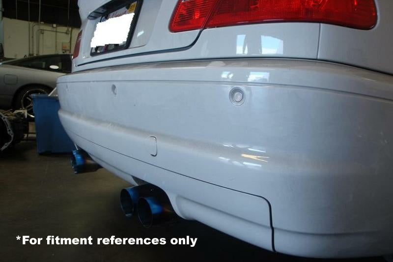 Megan Racing Supremo Axle Back Exhaust System Burnt Blue Rolled Tip for 2001-2006 BMW M3 E46