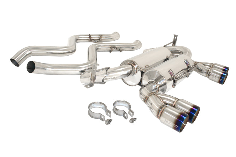 Megan Racing Supremo Axle Back Exhaust System Burnt Rolled Tip for 2008-2013 BMW M3 E90 Sedan 4DR