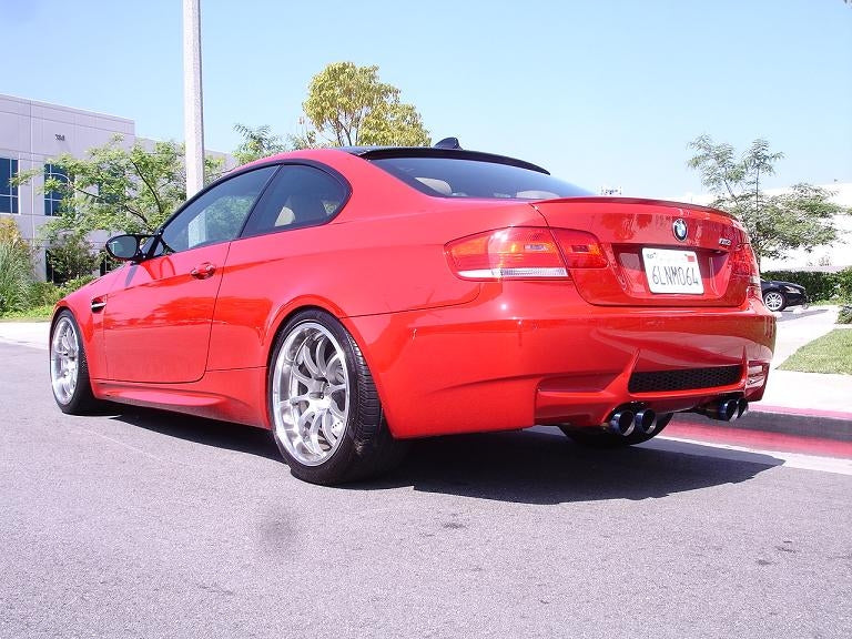 Megan Racing Axle-Back Exhaust System Dual Quad Blue Titanium Tip For 08-13 BMW M3 E92 Coupe