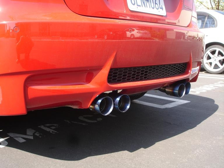 Megan Racing Axle-Back Exhaust System Dual Quad Blue Titanium Tip For 08-13 BMW M3 E92 Coupe
