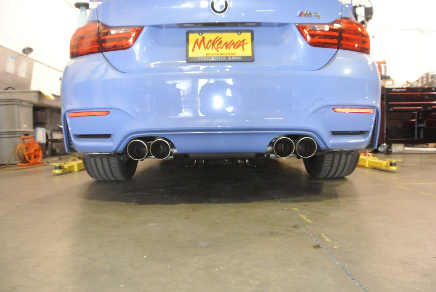 Megan Racing Supremo Axle Back Exhaust System Raw Metal Tips for 15-20 BMW M3 F80/M4 F82